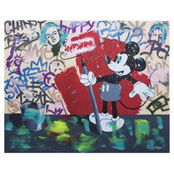 Nastya Rovenskaya- Mixed Media "Mickey's Renovation"