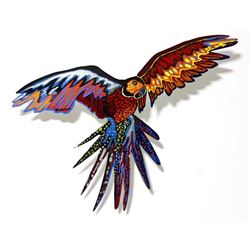 Patricia Govezensky- Original Painting on Laser Cut Steel "Macaw VI"