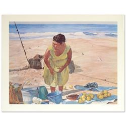 William Nelson, "Mexican Fruit Vendor" Limited Edition Serigraph, Hand Signed by the Artist.