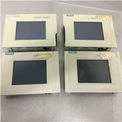 (4) Siemens 1P 6AV6 545-0BC15-2AX0 Touch Panel Color *CRACKED HOUSING SEE PICS FOR DETAILS*