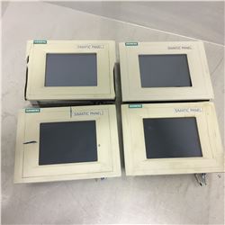 (4) Siemens 1P 6AV6 545-0BC15-2AX0 Touch Panel Color *CRACKED HOUSING SEE PICS FOR DETAILS*