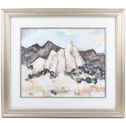 William Thomas Lumpkins Landscape Watercolor