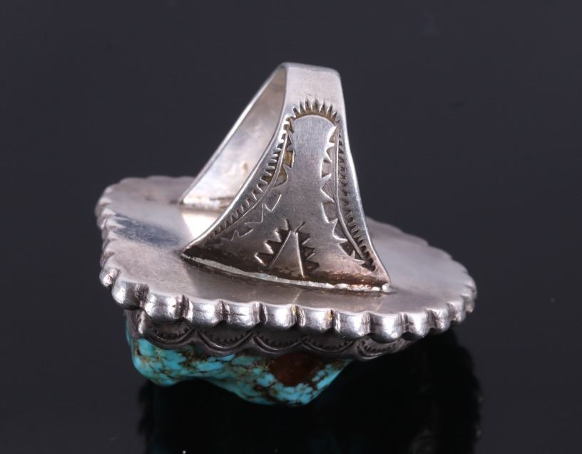 Lakota Sioux Chief's Cripple Creek Turquoise Ring