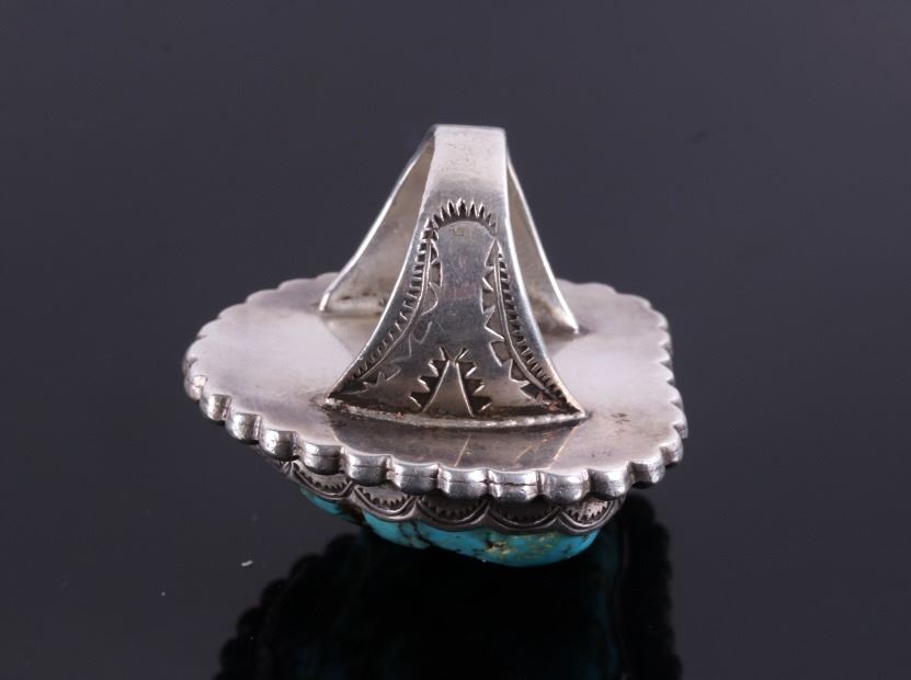 Lakota Sioux Chief's Cripple Creek Turquoise Ring