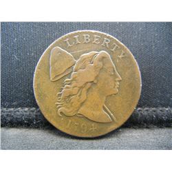 1794 Large Cent VF/XF Awesome Chocolate Brown Color