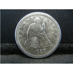 1857 Seated Quarter Full Liberty