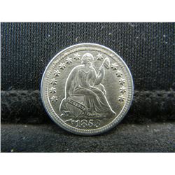 1853 Arrows Seated Half Dime AU/BU Scarce