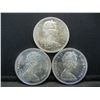 Image 2 : 1965,66,67 Canadian Silver Dollars All Uncirculated Nice Lot