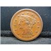 Image 1 : 1855 Large Cent AU Knob on Ear  Scarce