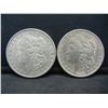 Image 1 : 1878S+1904 Higher Grade Morgan Dollars