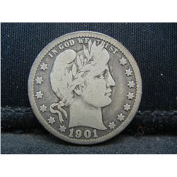 1901 O Barber Quarter VG Key Date