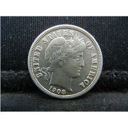 1908 D Barber Dime AU+++