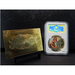 Sexy Marilyn Monroe Coin - Slabbed w/ COA 24 KT Gold Plated