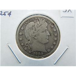 1909 D Barber Quarter