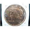 Image 4 : (2) Copper Rounds .999 Seated Liberty and Peace Design