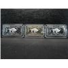 Image 1 : (3) CLAD German Silver Bullion Bars CLAD