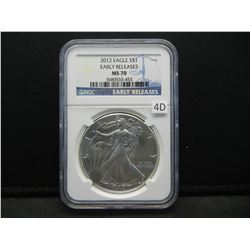 2012 American Silver Eagle NGC Early Release MS70