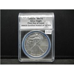 2017 American Silver Eagle ANACS MS70
