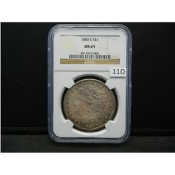 1880 S Morgan Dollar NGC MS65