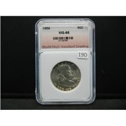 1956 Franklin Half Dollar WHSG MS66
