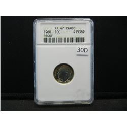 1960 Roosevelt Dime ANACS Proof