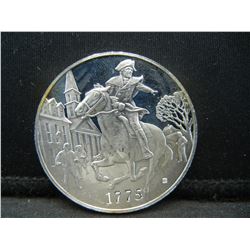 1775 Paul Revere Sounds The Alert Proof Medal