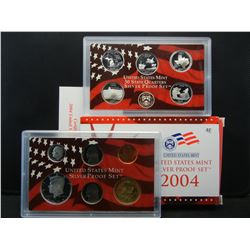 2004 US Mint Silver Proof Set With Quarters