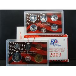 2003 US Mint Silver Proof Set With Quarters