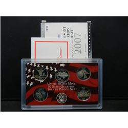 2007 US Mint Silver Quarters Proof Set