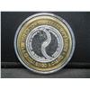 Image 2 : Green Bay , Wi Limited Edition 1998 Collector Series .999 Fine Silver Ten Dollar Gaming Token,