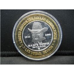 Sam's Town 1910-1993 -Limited Edition .999 Fine Silver Las Vegas Ten Dollar Gaming Token