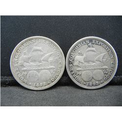 1892, 1893, Columbian Expo. Coins
