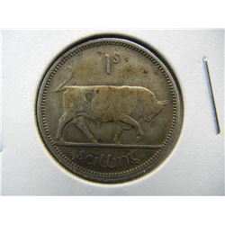 1928 Irish SILVER Shilling