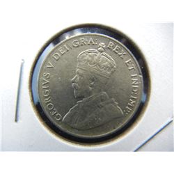 key 1924 Canada Nickel. AU