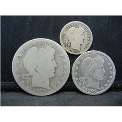 Barber Dime, Quarter, Half Collection