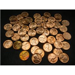 ORIGINAL 1953-D BU cent roll. Wrapped in foil since 1953.