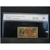 Image 1 : 1863 Lg Red Seal 15 cent note.