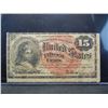 Image 2 : 1863 Lg Red Seal 15 cent note.