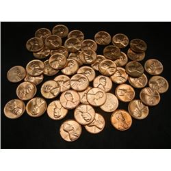 1957-D BU cent roll.