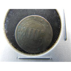 1852 3 cent silver.