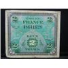 Image 2 : Two 1944 French 2 Francs Military Currency.