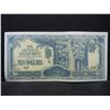Image 1 : World War II Japanese Uncirculated 10 Dollars Malaya Occupation Note.