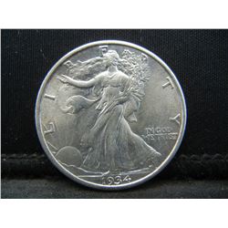 1934 Brilliant Uncirculated Walking Liberty Half Dollar.