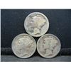 Image 1 : 1917 PDS Mercury Dimes.