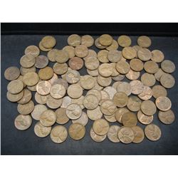 100 Lincoln Wheat Cents.