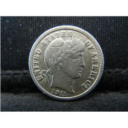 1911-D High Grade Barber Dime, Full Bold Liberty.