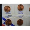 Image 2 : (7) Variety 1982 Lincoln Memorial Set (Copper and Zinc) GEM Red BU in nice display.