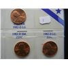 Image 3 : (7) Variety 1982 Lincoln Memorial Set (Copper and Zinc) GEM Red BU in nice display.