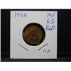 Image 3 : 1938 Lincoln Cent.   MS 65 Red.