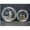 Image 2 : 1986-S Statue of Liberty (2) Coin Set--silver dollar and ½.  GEM Proof in original box.